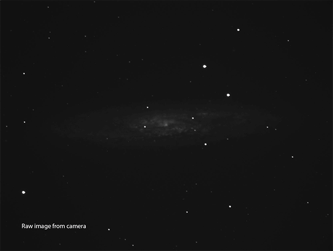 Animation of Sculptor Galaxy Processing Stages