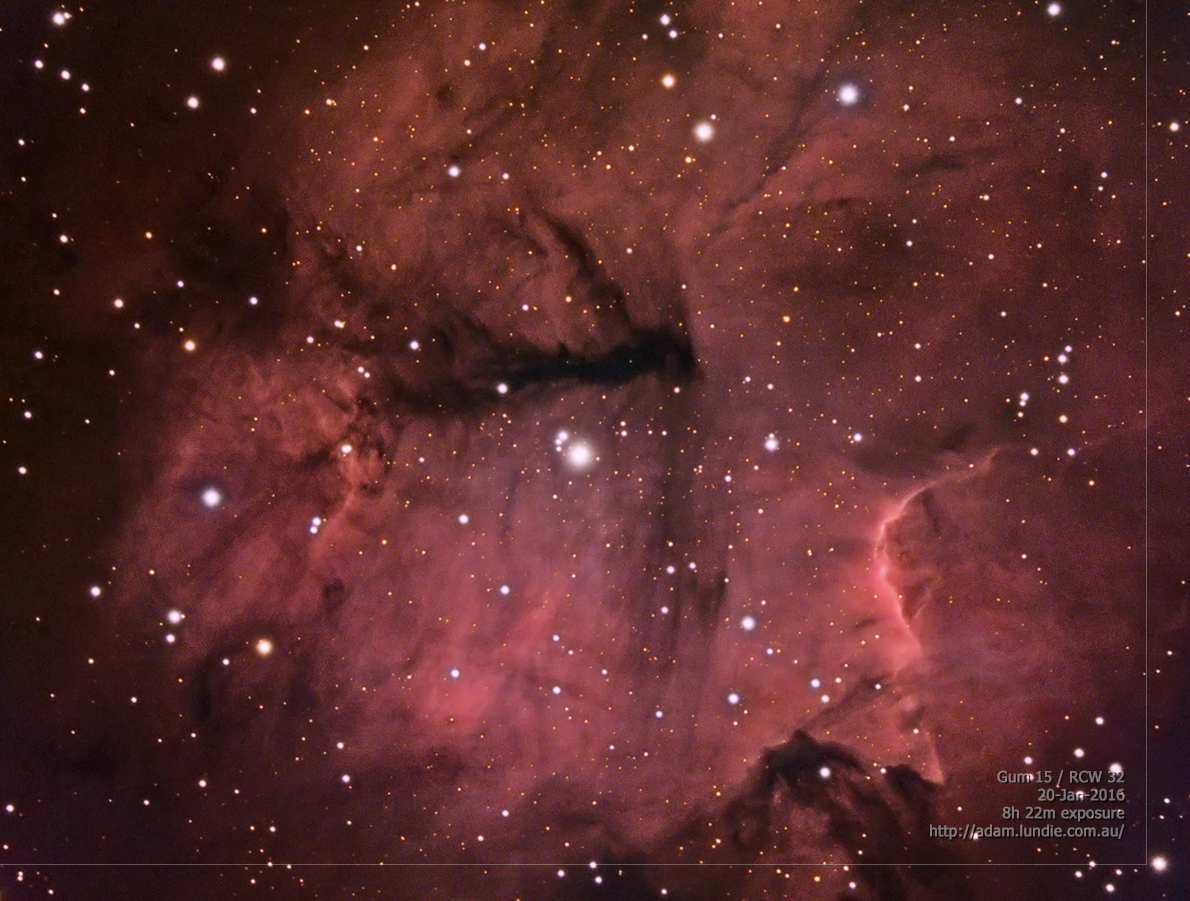 Gum 15 / RCW 32 Hydrogen Emission Nebula