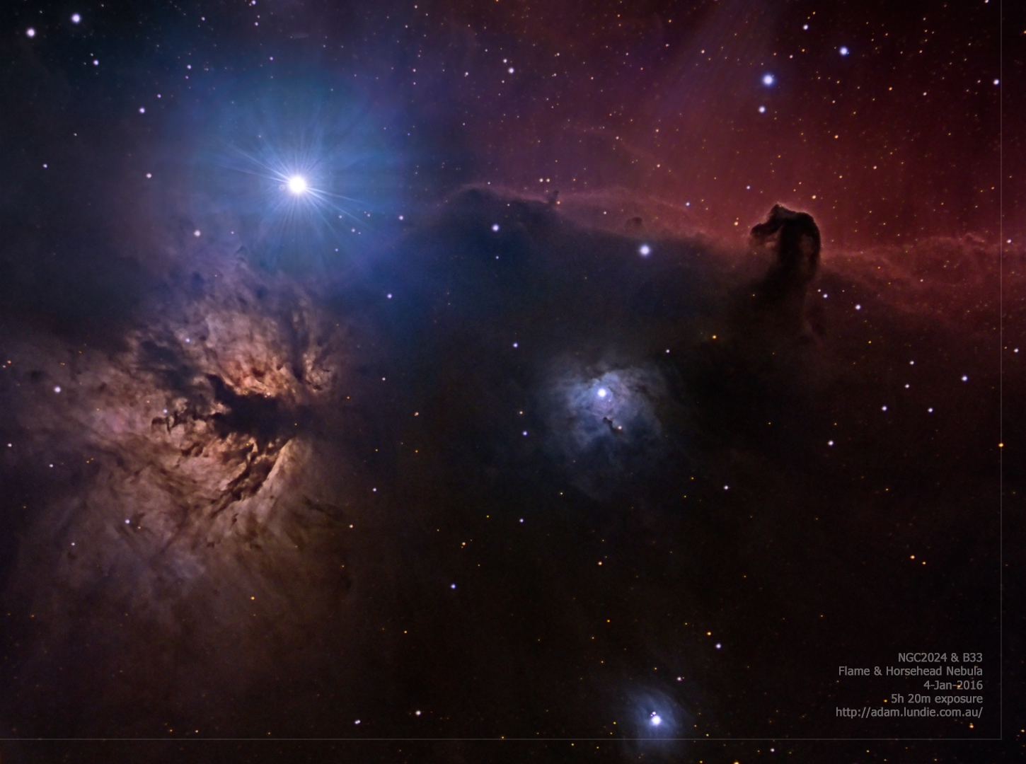 The Flame and Horsehead Nebulae